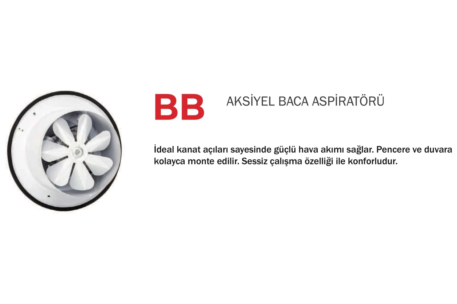 BB 250 AKSİYEL BACA ASPİRATÖRÜ