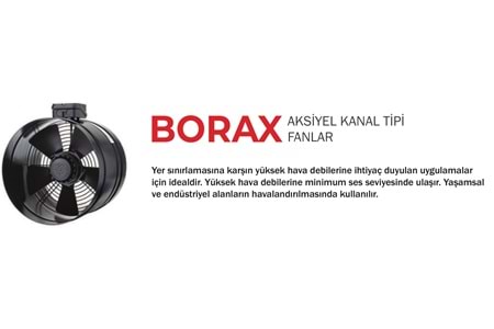 BORAX 300-2K AKSİYEL KANAL TİPİ FAN