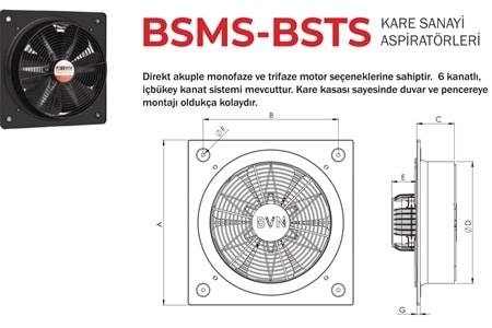 BSMS 350 KARE SANAYİ ASPİRATÖRÜ