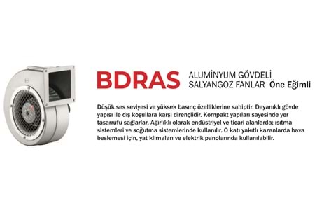 BDRAS 120-60 ALUMİNYUM GÖVDELİ SALYANGOZ FAN