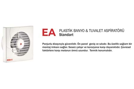 EA 1219 PLASTİK BANYO&TUVALET ASPİRATÖRÜ