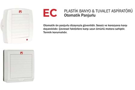 EC 1010E PLASTİK BANYO & TUVALET ASPİRATÖRÜ