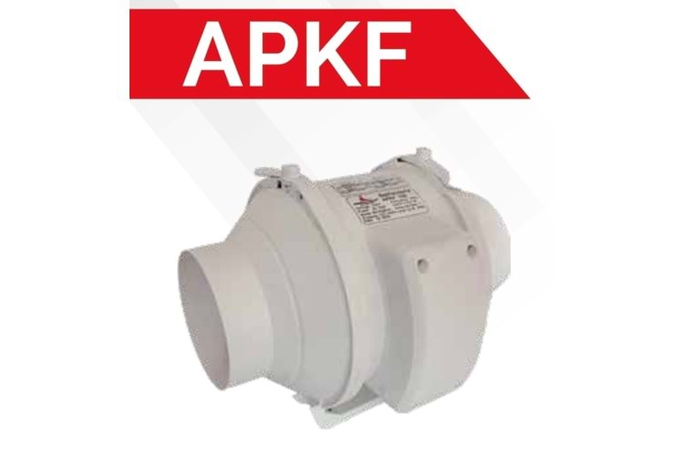 APKF 200 YUVARLAK PLASTİK KANAL FANLARI (KARMA AKIŞLI)