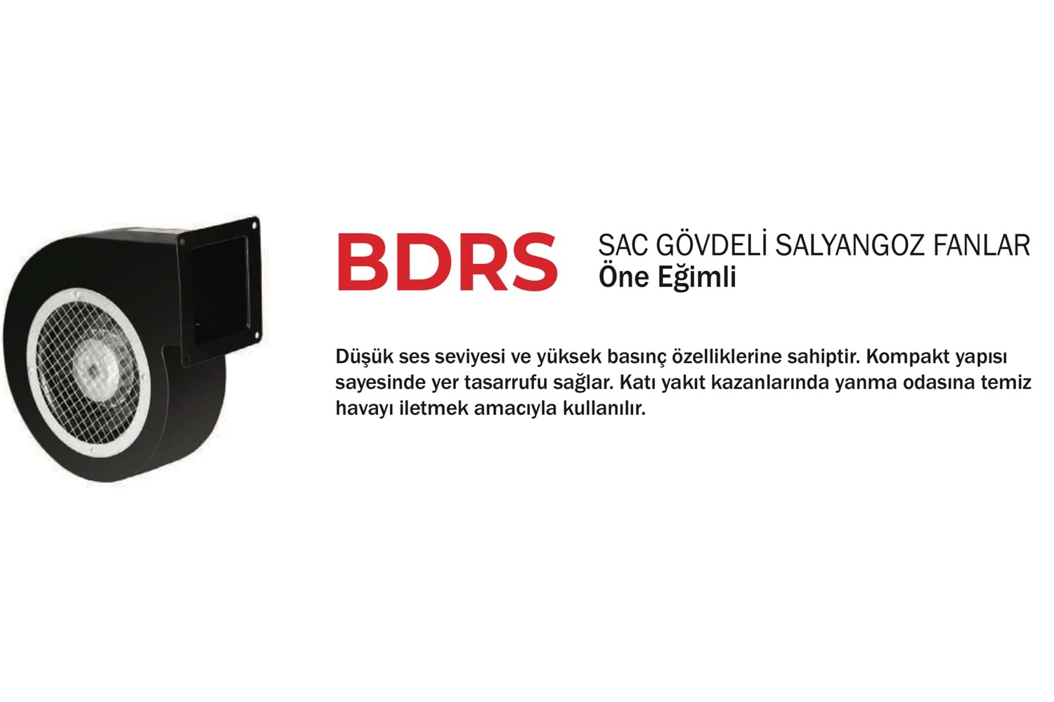 BDRS 160-60 SAC GÖVDELİ SALYANGOZ FAN